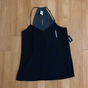 EXPRESS XS BLACK GREY REVERSIBLE CAMISOLE